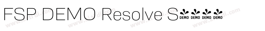FSP DEMO Resolve S字体转换 FSP DEMO Resolve S字体转换